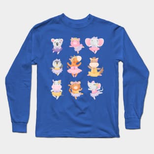 animals in ballerina collection Long Sleeve T-Shirt